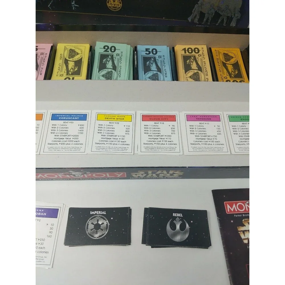 Monopoly Star Wars Limited Edition 90s Board Game Money Cards Box Replacement‎